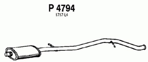 Intermediate muffler in the group  at  Professional Parts Sweden AB (P4794)