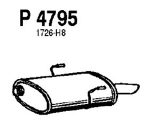 Rear muffler i gruppen Tillflligt dolda artiklar hos  Professional Parts Sweden AB (P4795)