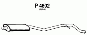 Intermediate muffler in the group  at  Professional Parts Sweden AB (P4802)