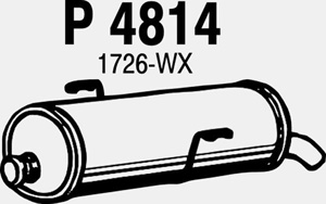 Rear muffler in the group  at  Professional Parts Sweden AB (P4814)