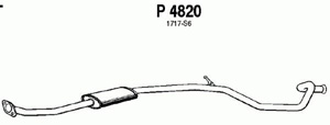Intermediate muffler in the group  at  Professional Parts Sweden AB (P4820)