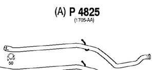 Intermediate pipe in the group  at  Professional Parts Sweden AB (P4825)