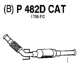 Catalytic converter i gruppen Tillflligt dolda artiklar hos  Professional Parts Sweden AB (P482DCAT)