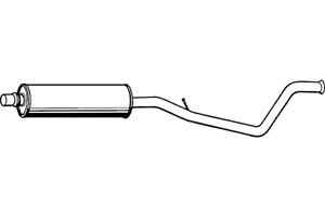 Intermediate muffler in the group  at  Professional Parts Sweden AB (P4832)