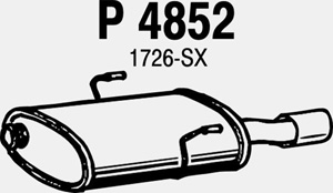 Rear muffler in the group  at  Professional Parts Sweden AB (P4852)