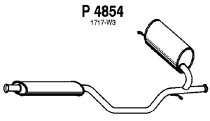 Intermediate muffler in the group  at  Professional Parts Sweden AB (P4854)