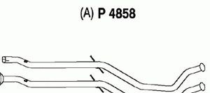 Intermediate pipe in the group  at  Professional Parts Sweden AB (P4858)