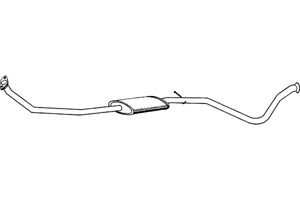 Intermediate muffler in the group  at  Professional Parts Sweden AB (P4874)