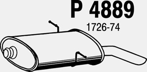 Rear muffler in the group  at  Professional Parts Sweden AB (P4889)