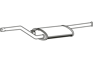 Intermediate muffler in the group Exhaust parts / Exhaust muffler & kits at  Professional Parts Sweden AB (P49006)