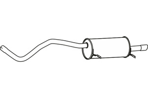 Rear muffler in the group Exhaust parts / Exhaust muffler & kits at  Professional Parts Sweden AB (P49016)