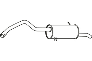 Rear muffler in the group Exhaust parts / Exhaust muffler & kits at  Professional Parts Sweden AB (P49024)