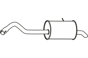 Rear muffler in the group Exhaust parts / Exhaust muffler & kits at  Professional Parts Sweden AB (P49030)