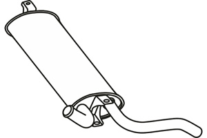 Rear muffler in the group Exhaust parts / Exhaust muffler & kits at  Professional Parts Sweden AB (P49033)