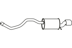 Rear muffler in the group Exhaust parts / Exhaust muffler & kits at  Professional Parts Sweden AB (P49050)