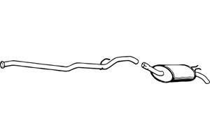Rear muffler i gruppen Tillflligt dolda artiklar hos  Professional Parts Sweden AB (P5000)