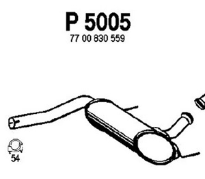 Intermediate muffler in the group  at  Professional Parts Sweden AB (P5005)