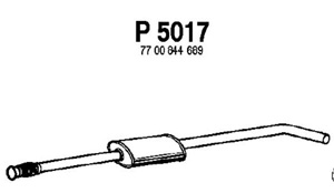 Intermediate muffler in the group  at  Professional Parts Sweden AB (P5017)