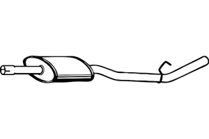 Intermediate muffler in the group  at  Professional Parts Sweden AB (P5029)