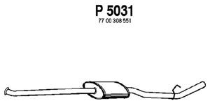 Intermediate muffler in the group  at  Professional Parts Sweden AB (P5031)