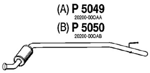 Intermediate muffler in the group  at  Professional Parts Sweden AB (P5050)
