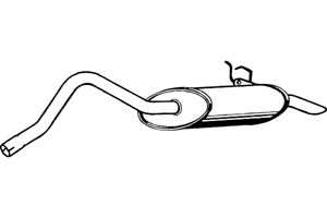 Rear muffler i gruppen Tillflligt dolda artiklar hos  Professional Parts Sweden AB (P5061)