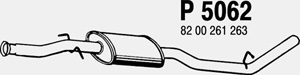 Intermediate muffler in the group  at  Professional Parts Sweden AB (P5062)