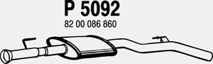 Intermediate muffler in the group  at  Professional Parts Sweden AB (P5092)