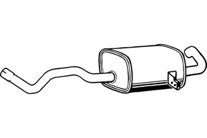 Rear muffler in the group Exhaust parts / Exhaust muffler & kits at  Professional Parts Sweden AB (P5100)