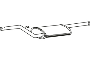 Intermediate muffler in the group Exhaust parts / Exhaust muffler & kits at  Professional Parts Sweden AB (P5117)