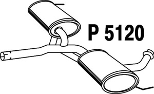 Intermediate muffler in the group  at  Professional Parts Sweden AB (P5120)