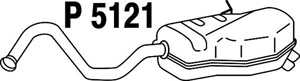 Rear muffler i gruppen Tillflligt dolda artiklar hos  Professional Parts Sweden AB (P5121)