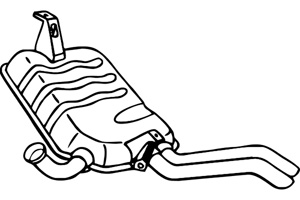 Rear muffler in the group Exhaust parts / Exhaust muffler & kits at  Professional Parts Sweden AB (P5123)