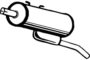 Rear muffler in the group  at  Professional Parts Sweden AB (P5307)
