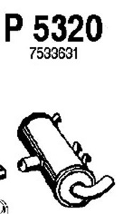 Intermediate muffler in the group  at  Professional Parts Sweden AB (P5320)