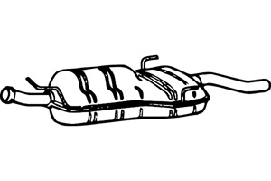 Rear muffler i gruppen Tillflligt dolda artiklar hos  Professional Parts Sweden AB (P5381)