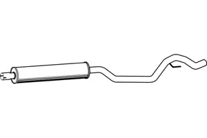 Intermediate muffler in the group Exhaust parts / Exhaust muffler & kits at  Professional Parts Sweden AB (P5414)