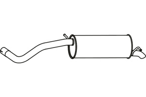 Rear muffler in the group Exhaust parts / Exhaust muffler & kits at  Professional Parts Sweden AB (P55006)