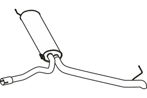 Rear muffler in the group Exhaust parts / Exhaust muffler & kits at  Professional Parts Sweden AB (P55013)