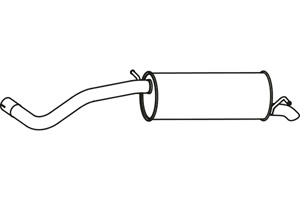 Rear muffler in the group Exhaust parts / Exhaust muffler & kits at  Professional Parts Sweden AB (P55023)