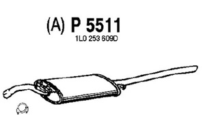 Rear muffler in the group  at  Professional Parts Sweden AB (P5511)