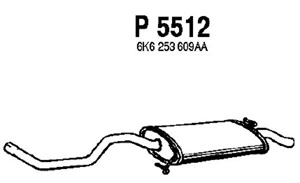 Rear muffler in the group  at  Professional Parts Sweden AB (P5512)
