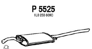 Rear muffler i gruppen Tillflligt dolda artiklar hos  Professional Parts Sweden AB (P5525)