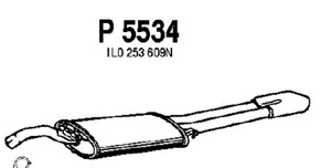 Rear muffler i gruppen Tillflligt dolda artiklar hos  Professional Parts Sweden AB (P5534)