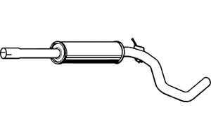 Intermediate muffler in the group  at  Professional Parts Sweden AB (P5545)