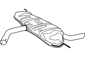 Rear muffler i gruppen Tillflligt dolda artiklar hos  Professional Parts Sweden AB (P5551)