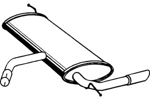 Rear muffler in the group  at  Professional Parts Sweden AB (P5555)