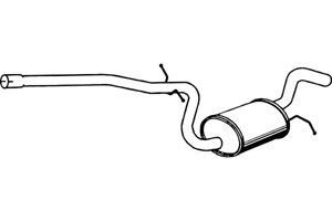 Intermediate muffler in the group Exhaust parts / Exhaust muffler & kits at  Professional Parts Sweden AB (P57008)