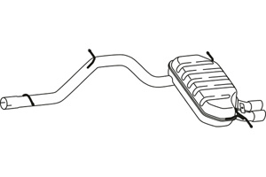 Rear muffler in the group  at  Professional Parts Sweden AB (P57019)