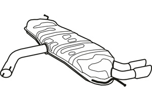 Rear muffler in the group  at  Professional Parts Sweden AB (P57025)